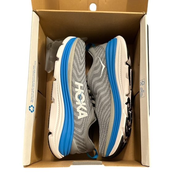 SOLD - HOKA One One Gaviota 5 men’s size 9.5 Wide in grey and blue - Picture 2 of 10